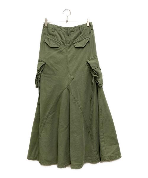 MADISON BLUE（マディソンブルー）MADISON BLUE (マディソンブルー) CARGO LONG SKIRT REMAKE LBS グリーン サイズ:Sの古着・服飾アイテム