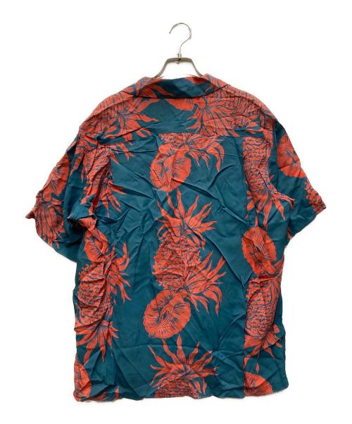 Sun Surf（サンサーフ）Sun Surf (サンサーフ) レーヨンシャツ ブルー×レッド サイズ:XLの古着・服飾アイテム