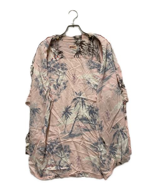 Sun Surf（サンサーフ）Sun Surf (サンサーフ) レーヨンシャツ ピンク サイズ:Lの古着・服飾アイテム