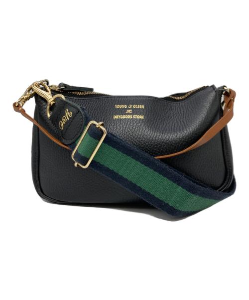YOUNG & OLSEN The DRYGOODS STORE（ヤングアンドオルセン ザ ドライグッズストア）YOUNG & OLSEN The DRYGOODS STORE (ヤングアンドオルセン ザ ドライグッズストア) 別注ストラップ付き2WAY ポーチ ブラックの古着・服飾アイテム