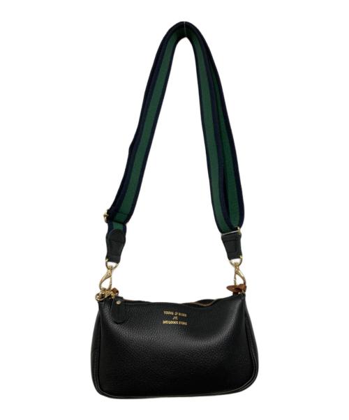 YOUNG & OLSEN The DRYGOODS STORE（ヤングアンドオルセン ザ ドライグッズストア）YOUNG & OLSEN The DRYGOODS STORE (ヤングアンドオルセン ザ ドライグッズストア) 別注ストラップ付き2WAY ポーチ ブラックの古着・服飾アイテム