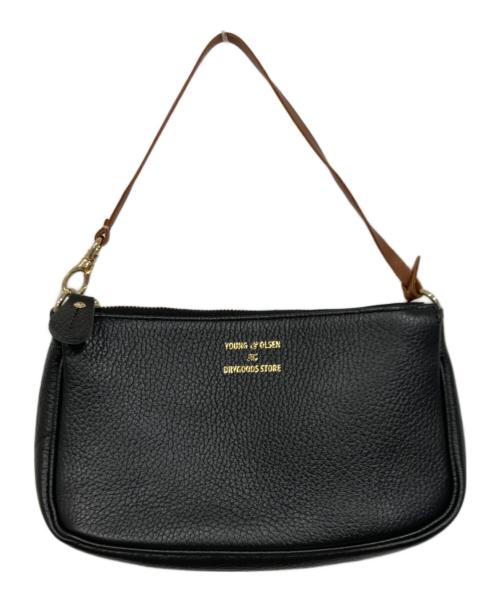 YOUNG & OLSEN The DRYGOODS STORE（ヤングアンドオルセン ザ ドライグッズストア）YOUNG & OLSEN The DRYGOODS STORE (ヤングアンドオルセン ザ ドライグッズストア) 別注ストラップ付き2WAY ポーチ ブラックの古着・服飾アイテム