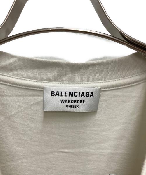 BALENCIAGA（バレンシアガ）BALENCIAGA (バレンシアガ) キャンペーンロゴ刺繍 Tシャツ ホワイト サイズ:XSの古着・服飾アイテム