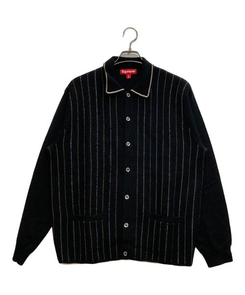 SUPREME（シュプリーム）SUPREME (シュプリーム) Herringbone Cardigan ブラック サイズ:Mの古着・服飾アイテム