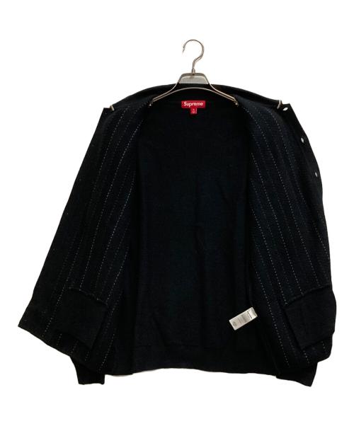 SUPREME（シュプリーム）SUPREME (シュプリーム) Herringbone Cardigan ブラック サイズ:Mの古着・服飾アイテム