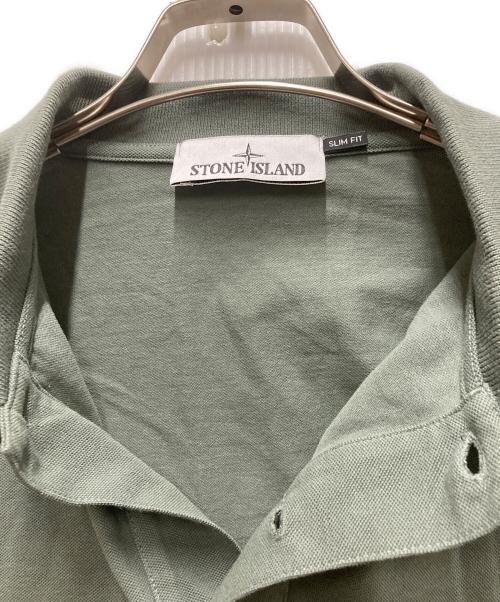 STONE ISLAND（ストーンアイランド）STONE ISLAND (ストーンアイランド) スリム コットン ポロ シャツ グリーン サイズ:XLの古着・服飾アイテム