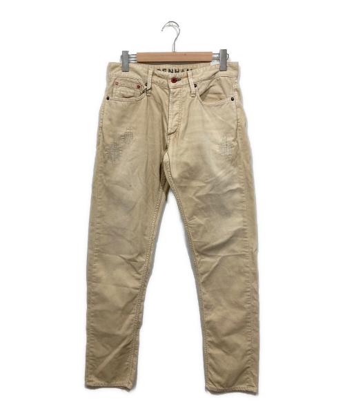Denham（デンハム）Denham (デンハム) FORGE MIJCORDR ダメージ＆リペア加工コーデュロイパンツ ベージュ サイズ:W29の古着・服飾アイテム