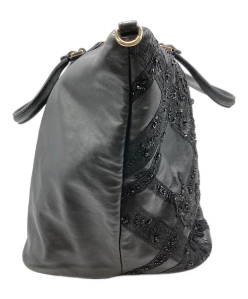 VALENTINO（ヴァレンティノ）VALENTINO (ヴァレンティノ) レザースパンコール2WAYバッグ ブラックの古着・服飾アイテム