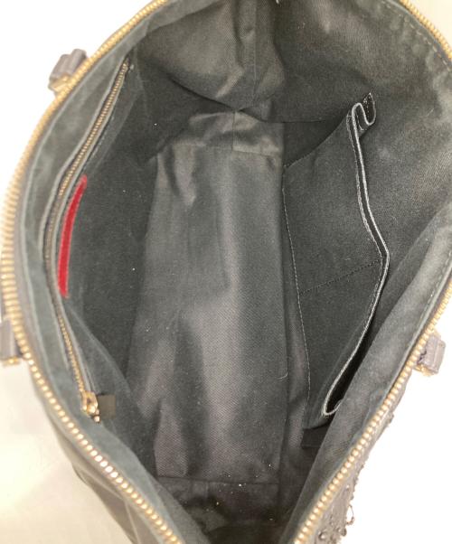 VALENTINO（ヴァレンティノ）VALENTINO (ヴァレンティノ) レザースパンコール2WAYバッグ ブラックの古着・服飾アイテム