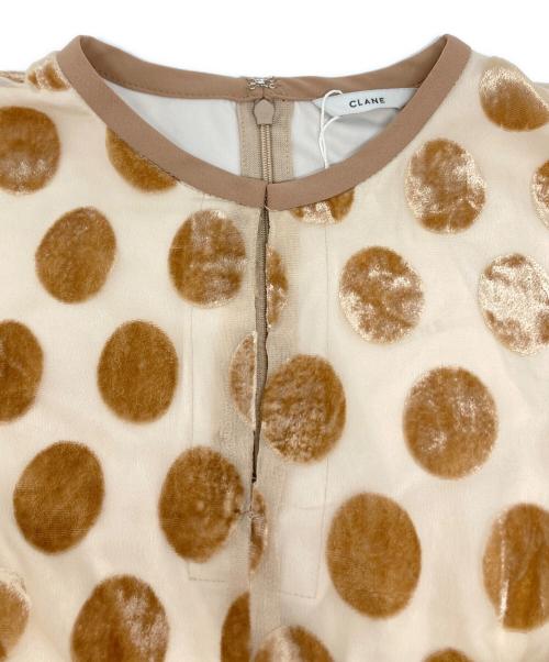 CLANE（クラネ）CLANE (クラネ) BIG DOT OPAL ONEPIECE ベージュ サイズ:1の古着・服飾アイテム