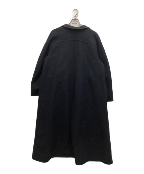 DRAWER（ドゥロワー）DRAWER (ドゥロワー) ウールシルクロングラップコート ネイビー サイズ:38の古着・服飾アイテム