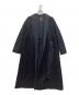 DRAWER（ドゥロワー）の古着「ウールシルクロングラップコート」｜ネイビー