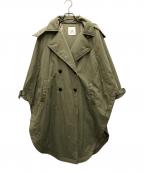 KAPOK KNOTカポック ノット）の古着「PONCHO TRENCH COAT」｜グリーン