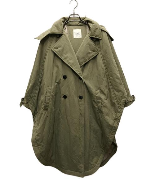 KAPOK KNOT（カポック ノット）KAPOK KNOT (カポック ノット) PONCHO TRENCH COAT グリーン サイズ:Sの古着・服飾アイテム