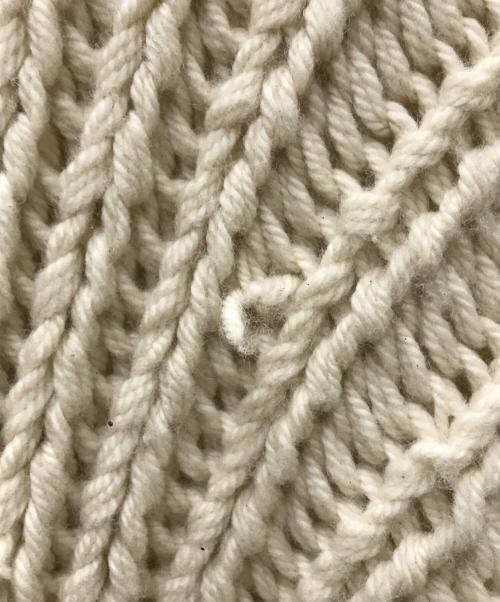 MAYDI（マイディ）MAYDI (マイディ) 手編ヘビーニット ホワイト サイズ:Lの古着・服飾アイテム