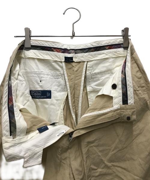 POLO RALPH LAUREN（ポロ・ラルフローレン）POLO RALPH LAUREN (ポロ・ラルフローレン) 90s シルクリネンスラックス ベージュ サイズ:32/32の古着・服飾アイテム