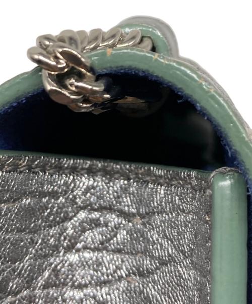 JIMMY CHOO（ジミーチュウ）JIMMY CHOO (ジミーチュウ) フラップ チェーンショルダーバッグ シルバーの古着・服飾アイテム