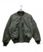 ALPHA×waiperアルファ×ワイパー）の古着「別注 MA-1フライトジャケット」｜カーキ