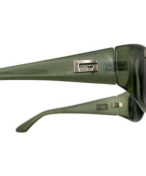 GUCCI（グッチ）GUCCI (グッチ) 00'S オーバルサングラス グリーンの古着・服飾アイテム