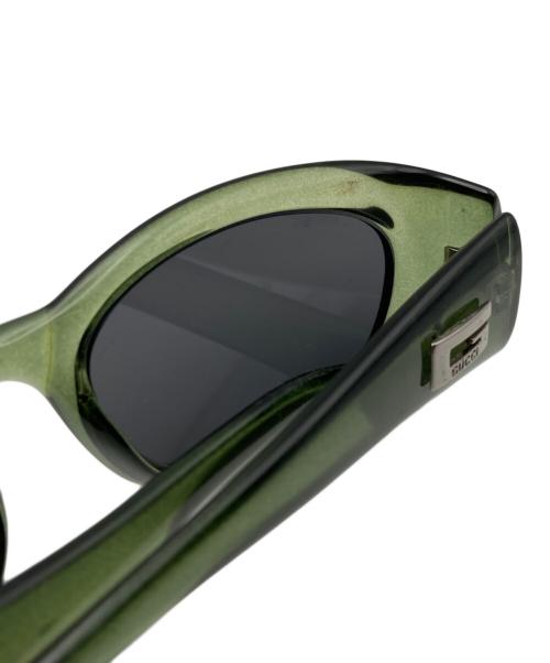 GUCCI（グッチ）GUCCI (グッチ) 00'S オーバルサングラス グリーンの古着・服飾アイテム