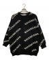 BALENCIAGA（バレンシアガ）の古着「総柄ロゴ ジャガードニット」｜ブラック