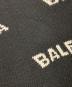 中古・古着 BALENCIAGA (バレンシアガ) 総柄ロゴ ジャガードニット ブラック サイズ:40：28000円