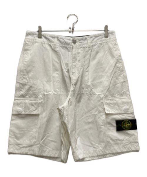 STONE ISLAND（ストーンアイランド）STONE ISLAND (ストーンアイランド) カーゴショーツ ホワイト サイズ:81cm (W32)の古着・服飾アイテム