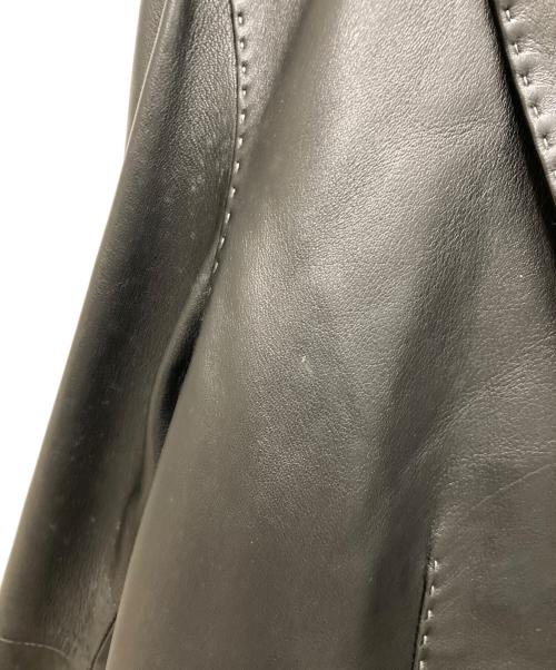 LUPO DI MARE SINA COVA（ルポ ディ マーレ シナコバ）LUPO DI MARE SINA COVA (ルポ ディ マーレ シナコバ) レザー2Bジャケット ブラック サイズ:不明の古着・服飾アイテム