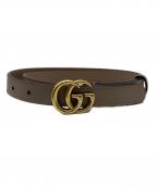 GUCCIグッチ）の古着「ダブルGGスリムベルト」｜ピンク