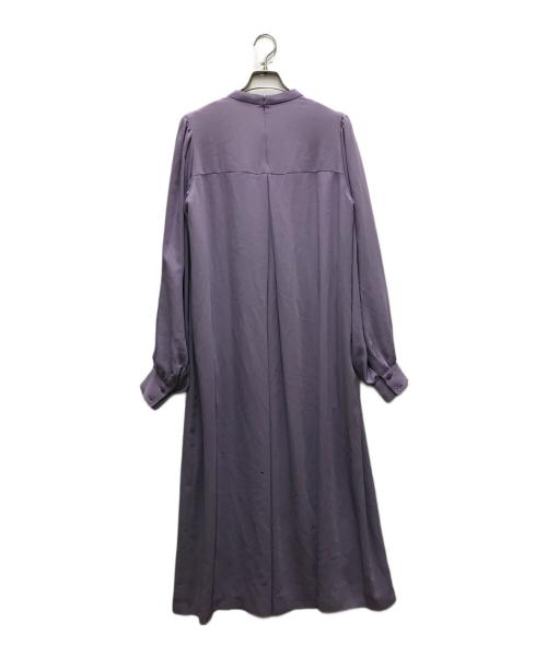 Graphpaper（グラフペーパー）Graphpaper (グラフペーパー) Satin band collar dress パープルの古着・服飾アイテム