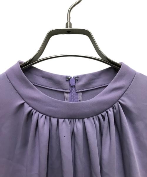 Graphpaper（グラフペーパー）Graphpaper (グラフペーパー) Satin band collar dress パープルの古着・服飾アイテム