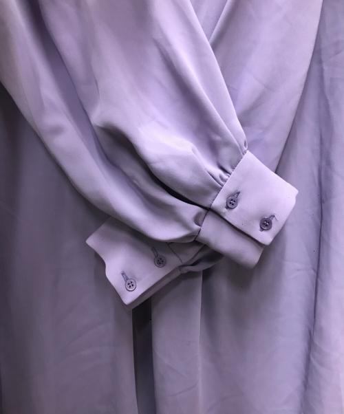 Graphpaper（グラフペーパー）Graphpaper (グラフペーパー) Satin band collar dress パープルの古着・服飾アイテム