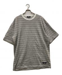 COMME des GARCONS HOMME（コムデギャルソン オム）の古着「綿天竺ランダムボーダー S/S Tシャツ」｜ホワイト
