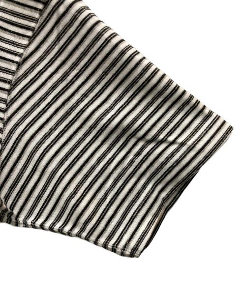 COMME des GARCONS HOMME（コムデギャルソン オム）COMME des GARCONS HOMME (コムデギャルソン オム) 綿天竺ランダムボーダー S/S Tシャツ ホワイト サイズ:Lの古着・服飾アイテム