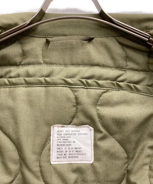 US ARMY（ユーエスアーミー）US ARMY (ユーエスアーミー) 80`Sアラミドタンカースジャケット オリーブ サイズ:Ⅿの古着・服飾アイテム