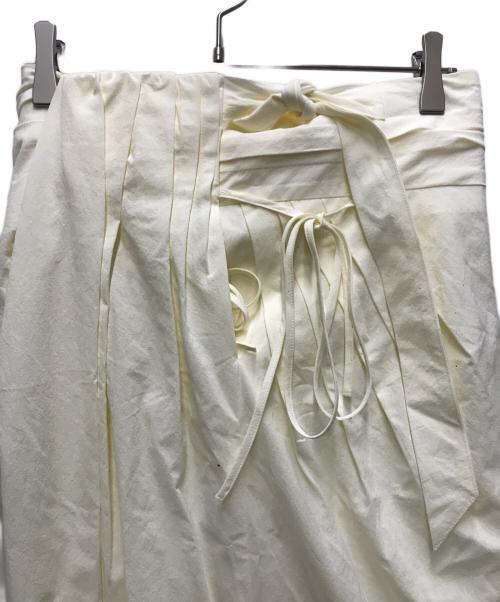 Mame Kurogouchi（マメクロゴウチ）Mame Kurogouchi (マメクロゴウチ) Dry Touch Cotton Wrap Style Skirt ホワイト サイズ:1の古着・服飾アイテム