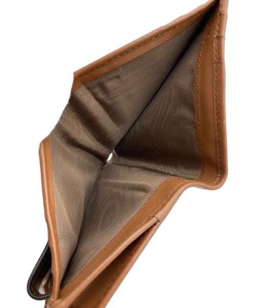 PRADA（プラダ）PRADA (プラダ) シティカーフコンパクトウォレット ブラウンの古着・服飾アイテム