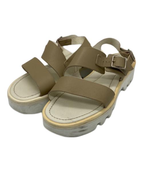AURALEE（オーラリー）AURALEE (オーラリー) foot the coacher (フットザコーチャー) レザーサンダル ベージュ サイズ:8 1/2の古着・服飾アイテム