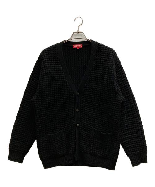 SUPREME（シュプリーム）Supreme (シュプリーム) Waffle Knit Cardigan ブラック サイズ:Mの古着・服飾アイテム