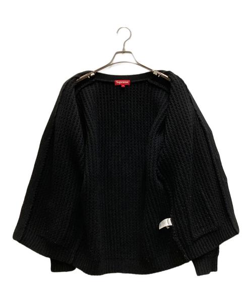 SUPREME（シュプリーム）Supreme (シュプリーム) Waffle Knit Cardigan ブラック サイズ:Mの古着・服飾アイテム
