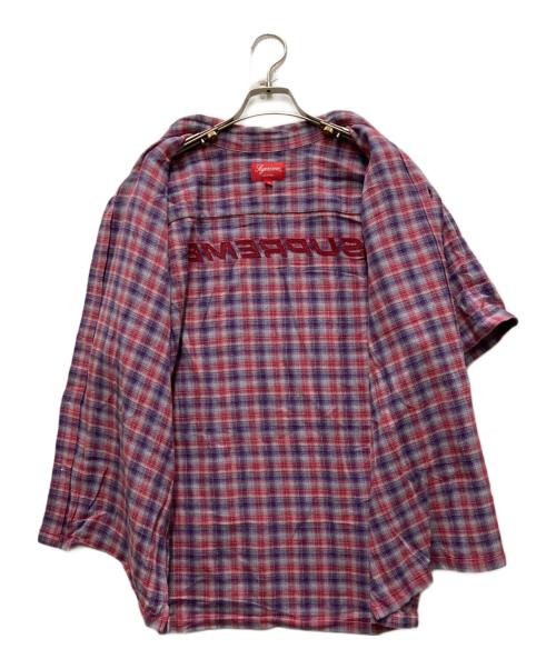 SUPREME（シュプリーム）Supreme (シュプリーム) Loose Fit Mini Plaid S/S Shirt レッド サイズ:Mの古着・服飾アイテム