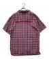 Supreme (シュプリーム) Loose Fit Mini Plaid S/S Shirt レッド サイズ:M：13000円