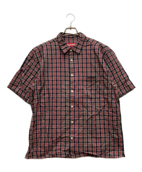 SUPREME（シュプリーム）Supreme (シュプリーム) Plaid S/S Shirt レッド サイズ:Mの古着・服飾アイテム