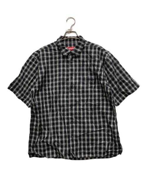 SUPREME（シュプリーム）Supreme (シュプリーム) Loose Fit Mini Plaid S/S Shirt ブラック サイズ:Mの古着・服飾アイテム