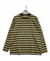 AURALEE（オーラリー）の古着「GRADIENT STRIPE JERSEY L/S TEE」｜ベージュ×グリーン