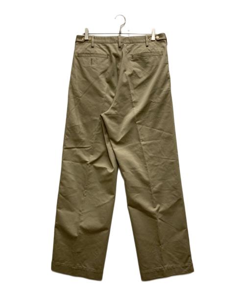 AURALEE（オーラリー）AURALEE (オーラリー) WASHED FINX CHINO ONE-TUCK PANTS ベージュ サイズ:5の古着・服飾アイテム