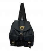 GIANNI VERSACEジャンニ・ヴェルサーチ）の古着「メデューサ刺繍ナイロンリュック」｜ブラック