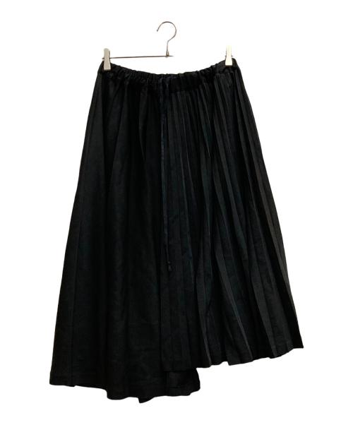 BLACK COMME des GARCONS（ブラックコムデギャルソン）BLACK COMME des GARCONS (ブラックコムデギャルソン) ランダムプリーツスカート ブラック サイズ:Ⅿの古着・服飾アイテム