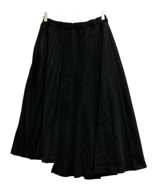 BLACK COMME des GARCONS（ブラックコムデギャルソン）BLACK COMME des GARCONS (ブラックコムデギャルソン) ランダムプリーツスカート ブラック サイズ:Ⅿの古着・服飾アイテム
