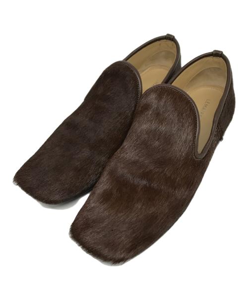 LEMAIRE（ルメール）LEMAIRE (ルメール) ハラコスクエアトゥシューズ ブラウン サイズ:39の古着・服飾アイテム